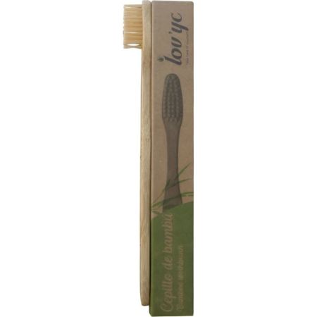 Lov'Yc Cepillo De Dientes Dureza Media Cepillo de dientes con cuerpo de bambú biodegradable