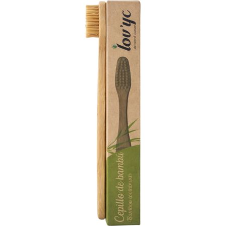 Lov'Yc Cepillo De Dientes Dureza Media Cepillo de dientes con cuerpo de bambú biodegradable