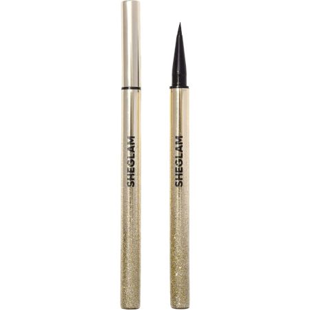 Sheglam Line & Define Waterproof Liquid Eyeliner Delienador de ojos líquido resistente al agua su punta suave y precisa permite crear look de larga duración