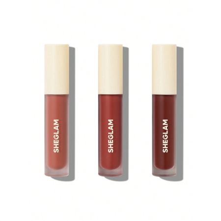 Sheglam Matte Allure Liquid Lipstick Set Barra de labios líquida de textura modulable y pigmentos de alta intensidad ofrece acabado de larga duración sin resecar 3 uds