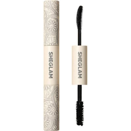 Sheglam All-In-One Volume & Length Mascara Máscara de pestañas de secado rápido con doble aplicador para crear un acabado personalizado