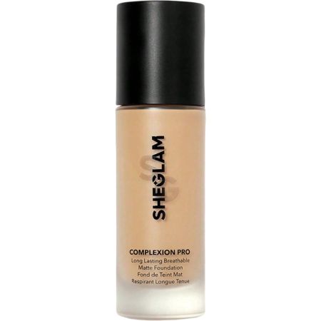 Sheglam Complexion Pro Long Lasting Breathable Matte Foundation Base de maquillaje resistente al agua y al sudor de cobertura modulable ofrece acabado mate de larga duración