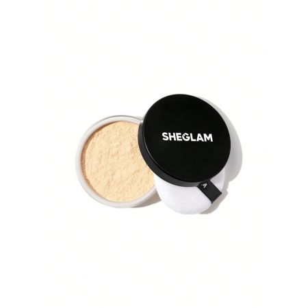 Sheglam Baked Glow Setting Powder Polvos sueltos fijadores de textura suave minimiza poros líneas finas y arrugas para un acabado radiante