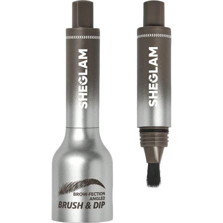 Sheglam Brow-Fection Angled Brush & Dip Pincel de cejas angular con punta cuadrada consigue un efecto microblading con trazos realistas