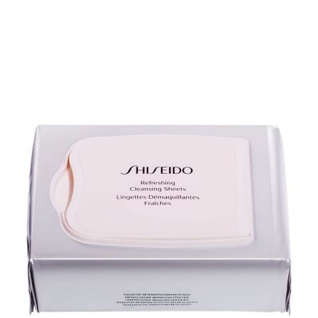 Shiseido Refreshing Cleansing Sheets Toallitas refrescan eliminan impurezas maquillaje y exceso de sebo para rostro ojos y labios 30 uds