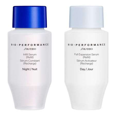 Shiseido Bio-Performance Skin Filler Duo Recarga Tratamiento día y noche sérums complementarios rellenador de arrugas con ácido hialurónico 30+30 ml