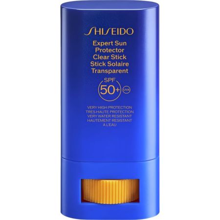 Shiseido Expert Sun Protector Stick Solaire Transparent Spf 50+ Stick solar facial transparente ideal para todo el año muy resistente al agua de acabado no graso 20 gr