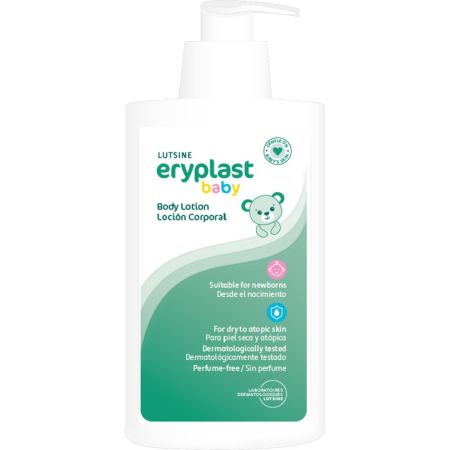 Eryplast Lutsine Baby Loción Corporal Loción corporal hidrata durante 24 horas para piel seca y atópica 500 ml
