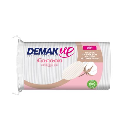 Demak-Up Cocoon Discos desmaquillantes facial algodon oval 52 ud