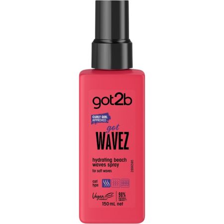 Got2b Got Wavez Hydrating Beach Waves Spray Fijador y definidor capialr vegano hidratante para ondas suaves apto para método curly 150 ml