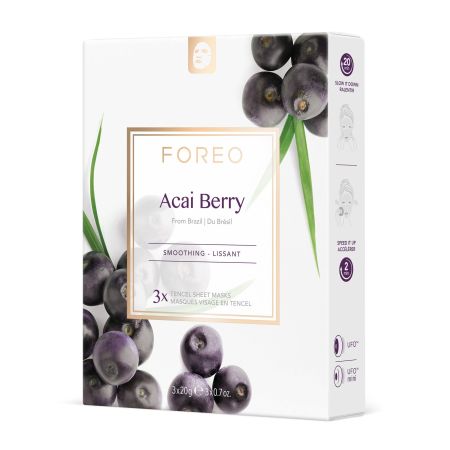 Foreo Acai Berry Smoothing-Lissant From Brazil Mascarilla facial reafirmante con acai 3 uds