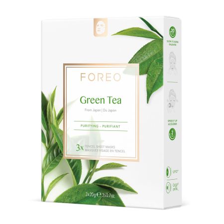 Foreo Green Tea Purifying From Japon Mascarilla facial purificante con té verde para piel mixta 3 uds