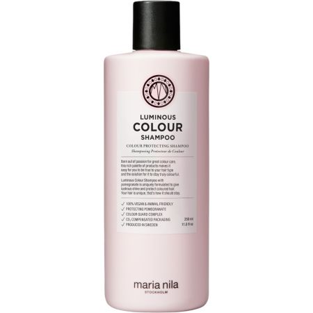 Maria Nila Luminous Colour Champú reparador altamente concentrado sin sulfatos hidrata y reduce la rotura para todo tipo de cabellos