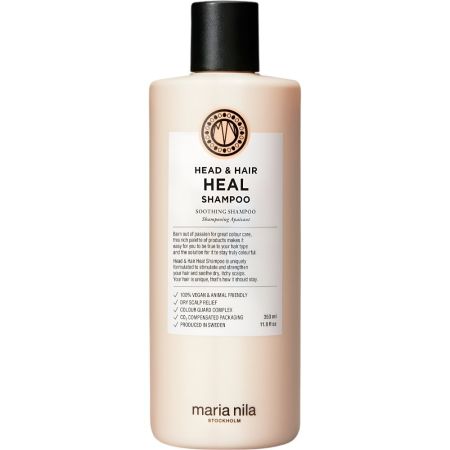 Maria Nila Head & Hair Heal Champú reparador altamente concentrado sin sulfatos hidrata y reduce la rotura para todo tipo de cabellos