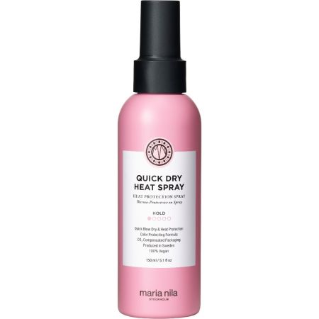 Maria Nila Quick Dry Heat Spray Protector del calor con delicada fragancia floral ofrece un secado rápido y un acabado brillante 150 ml
