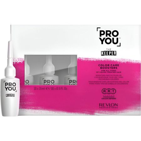 Revlon Professional Proyou The Keeper Color Care Boosters Ampollas prolongan la vitalidad del color ayudan a desenredar y dejan el cabello sedoso y controlado 10x15 ml