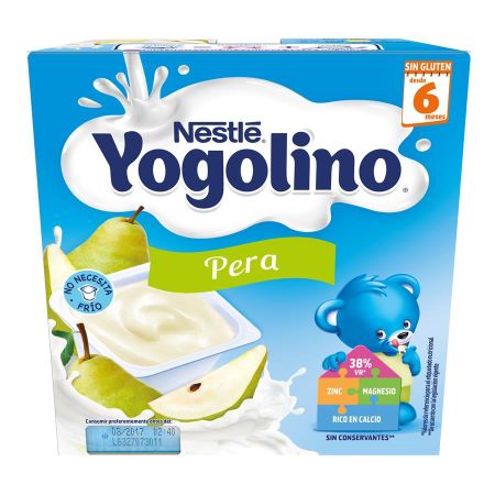 Nestle Yogolino Postre Lácteo Pera Postre lácteo cubre las necesidades nutricionales del bebé desde los 6 meses 4x100 gr