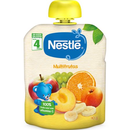 Nestle Bolsita Multifrutas Bolsita sin glutén con fruta 100% natural a partir de 4 meses 90 gr