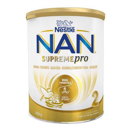 Nestle Leche De Continuación Nan Supreme Pro 2 Leche en polvo sin aceite de palma a partir de 6 meses 800 gr