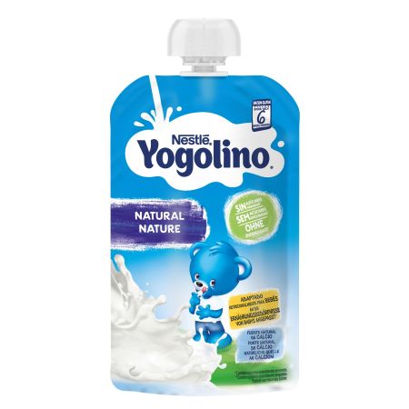Nestle Yogolino Bolsita Natural Postre lácteo contribuye a cubrir las necesidades nutricionales de tu bebé a partir de 6 meses 100 gr