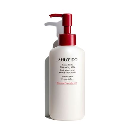 Shiseido Extra Rich Cleansing Milk Leche desmaquillante en espuma elimina impurezas y células muertas acabado suave y fresco 125 ml