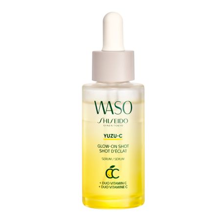 Shiseido Waso Yuzu-C Glow-On Shot Sérum bifásico vegano ulimina y unifica la piel con yuzu y vitamina c 28 ml