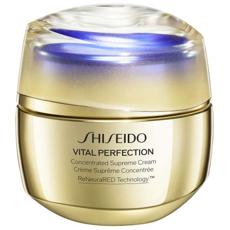 Shiseido Vital Perfection Concentrated Supreme Cream Crema antiedad eleva esculpe y redensifica piel de aspecto más firme luminoso y joven 50 ml