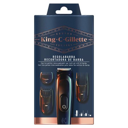 Gillette King C Gillette Recortadora De Barba Máquina recortadora de barba inalámbrica para un look perfecto
