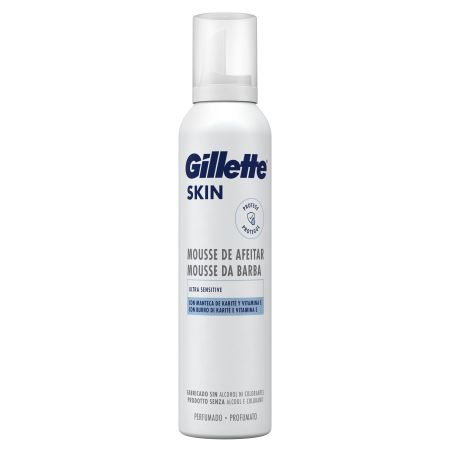 Gillette Skin Espuma afeitar mousse ultra sensitive con manteca de karite y vitamina e 240 ml