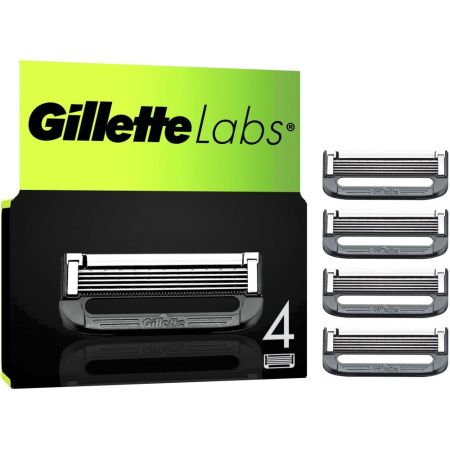 Gillette Labs Maquinilla De Afeitar Recambio Maquinilla de afeitar con barra exfoliante para afeitado fácil en una sola pasada 5 uds