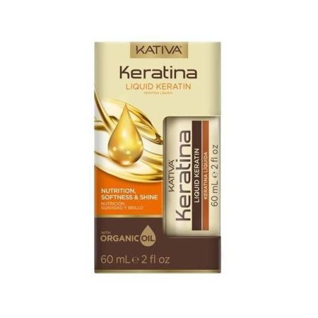 Kativa Keratina Liquid Keratin Tratamiento intensivo recupera luminosidad y sedosidad para cabellos muy secos y maltratados 60 ml