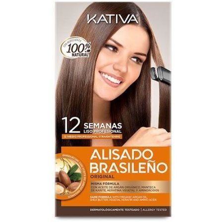 Kativa Alisado Brasileño Set Tratamiento de alisado sin formol alisa perfectamente el cabello durate 12 semanas sin dañar