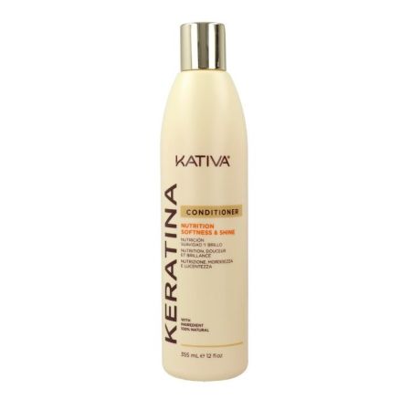 Kativa Nutrition Softness & Shine Conditioner Acondicionador sin sulfatos suaviza y repara para cabellos secos maltratados y con procesos químicos 355 ml