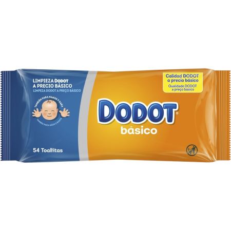 Dodot Toallitas Basico Toallitas limpian y refrescan a precio básico sin alcohol ni parabenos 54 uds