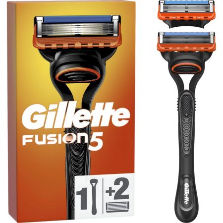 Gillette Fusion 5 Maquinilla De Afeitar Estuche Maquinilla de afeitar con barra de gel lubricante y refrescante ofrece hidratación óptima