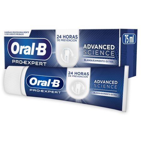 Oral-B Dentifríco Pro-Expert Advanced Science Blanqueamiento Extra Pasta de dientes previene los problemas antes de que aparezcan 24 horas 75 ml
