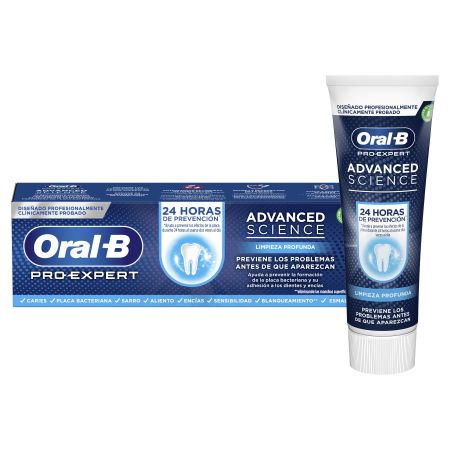 Oral-B Dentifríco Pro-Expert Advanced Science Limpieza Profunda Pasta de dientes previene los problemas antes de que aparezcan 24 horas 75 ml