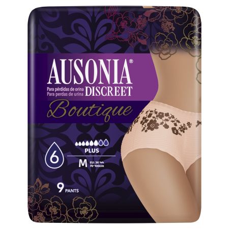 Ausonia Discreet Boutique M Pants para pérdidas de orina talla m 9 uds