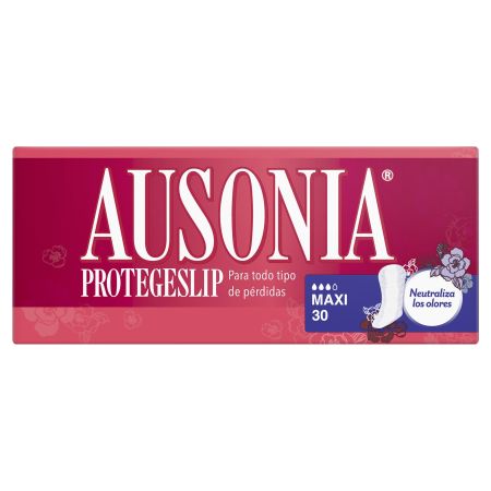 Ausonia Protegeslip Maxi Protegeslip para todo tipo de pérdidas neutralizador de olores 30 uds