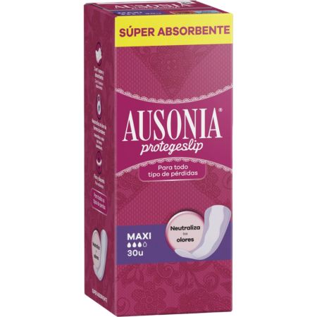 Ausonia Protegeslip Maxi Protegeslip para todo tipo de pérdidas neutralizador de olores 30 uds