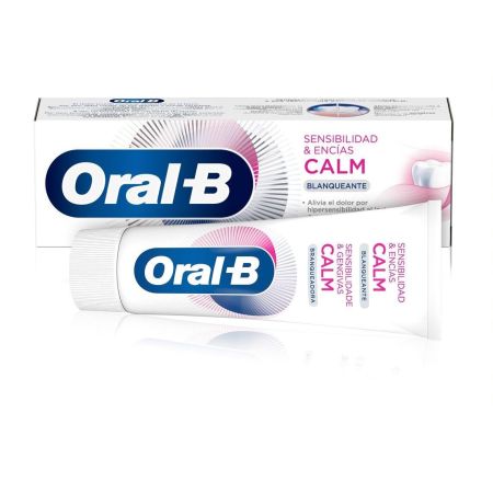 Oral-B Dentifríco Sensibilidad & Encías Calm Blanqueante Pasta de dientes alivia el dolor por hipersensibilidad y calma las encías 75 ml