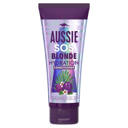 Aussie Sos Blonde Hydration Conditioner Acondicionador hidratación intensiva para cabello rubio blanco o canas 200 ml
