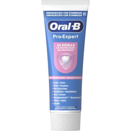 Oral-B Dentifríco Pro-Expert Protección Contra Sensibilidad Pasta de dientes blanqueante 24 horas de protección sabor menta suave 75 ml