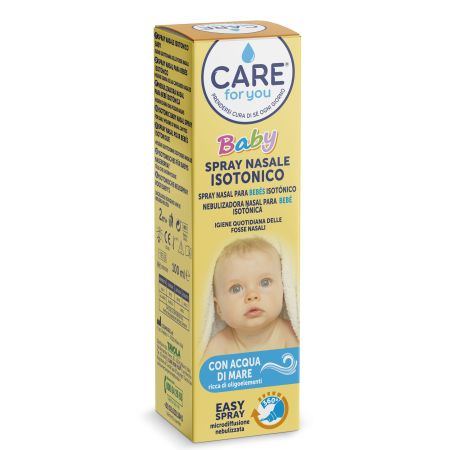 Care For You Baby Spray Nasal Isotónico Spray nasal limpia y elimina mucosidad limpieza diaria de la nariz para bebés 125 ml