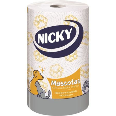 Nicky Mascotas Papel Absorbente Antiolor Papel absorbente extraresistente y ligeramente perfumado ideal para el cuidado de mascotas 1 ud
