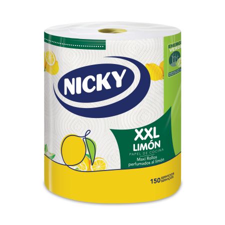 Nicky Rollo De Cocina Xxl Limón Rollo de cocina absorbente y resistente sensación fresca y limpia 1 ud