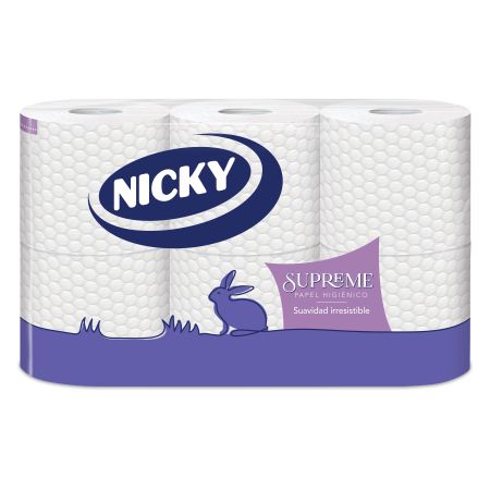 Nicky Supreme Papel Higiénico Papel higiénico de 3 capas sensación de suavidad y frescor 6 uds