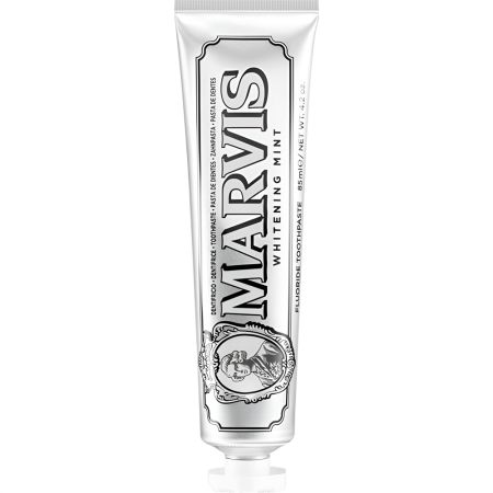 Marvis Whitening Mint Dentifríco Pasta de dientes antiplaca rica y cremosa ofrece una sensación intensa con sabor a menta fría 85 ml