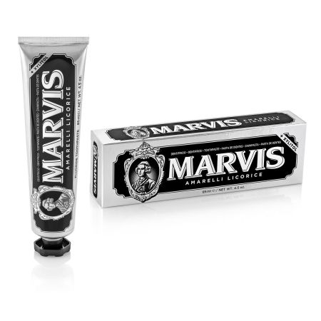 Marvis Amarelli Licorice Dentifríco Pasta de dientes quita la placa para sensación intensa de sabor 85 ml