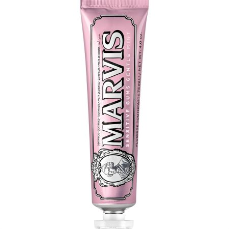 Marvis Sensitive Gums Gentle Mint Dentífrico Pasta de dientes respeta las encías sensibles evitando sensaciones desagradables con bebidas frías o calientes 85 ml